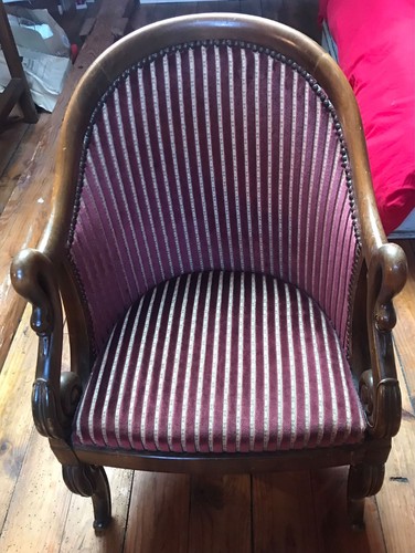 Ancien fauteuil accoudoirs en - fauteuil,