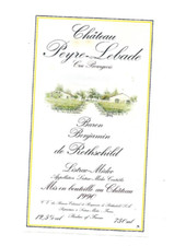 Etiquette de vin - Château Peyre Lebade - Baron Benjamin de Rothschild 1990