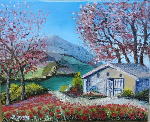 Tableau huile couteau - tableau, au