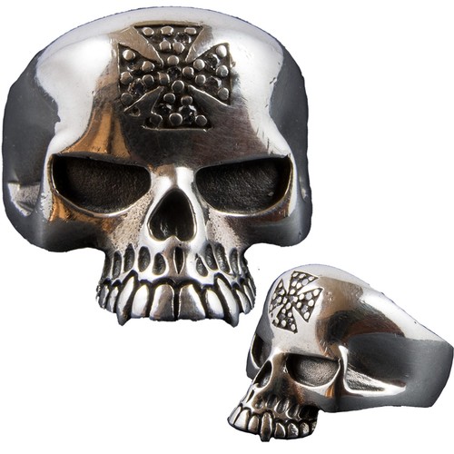 Bague vampire crâne croix - bague,