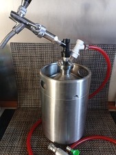 Mini Keg 5litres avec robinet compensateur et regulateur CO2 et adaptateur sodas