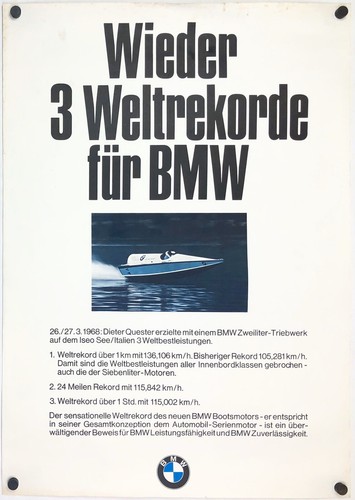 Original vintage affiche - vintage, bmw