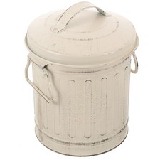  Seau à cendres de cheminée : seau à cendres en métal vintage avec couvercle