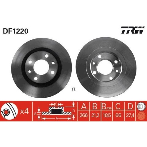 Disque frein trw - de,