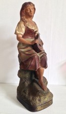 Sculpture terre cuite femme - terre,