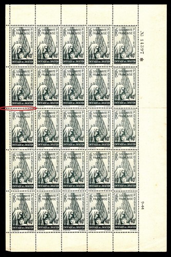France libre feuille - feuille, poste