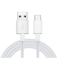 Câble USB-A 1m/2m Chargeur USB-C Data Blanc pour iPhone 17/16/15/14/13/12/11/X/8