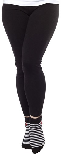 Solid black knit leggings - knit,
