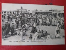 CPA ANCIENNE CARTE POSTAL MAROC 1900 SCENES TYPES UN CONCERT MAROCAIN