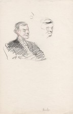 Renefer (1879-1957) / Portrait / dessin original au crayon