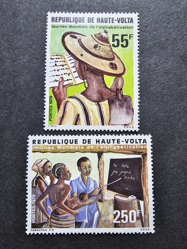 Timbre haute volta journée - timbre,