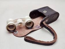 Jumelles d'opéra de théâtre dans leur étui en cuir d'origine vintage russe...