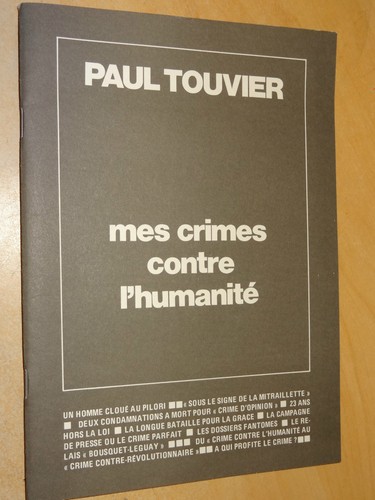 Paul touvier mes crimes - touvier,