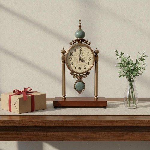 Horloge vintage bois design - horloge,
