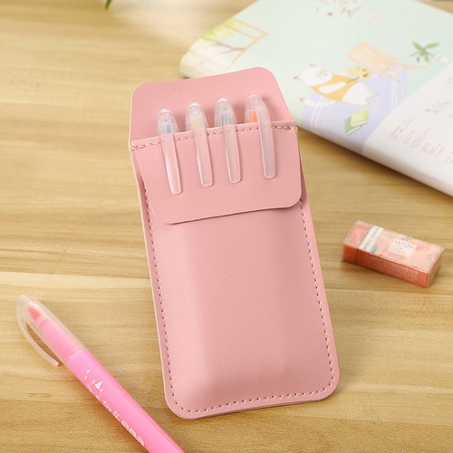 Trousse crayons cuir pu - cuir,