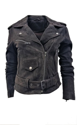 Veste motard daim brando - veste,