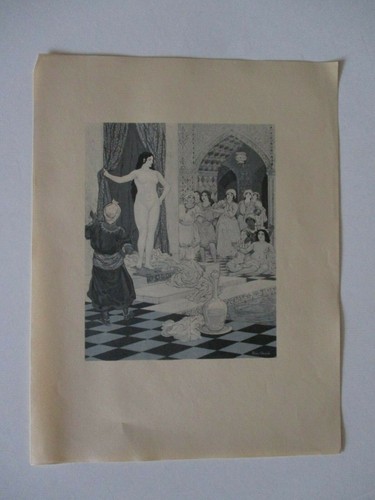 Gravure litho ancienne - gravure, léon