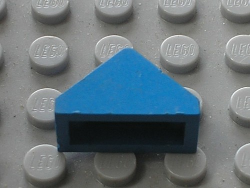 Lego blue slope 2x1 double - blue, 45