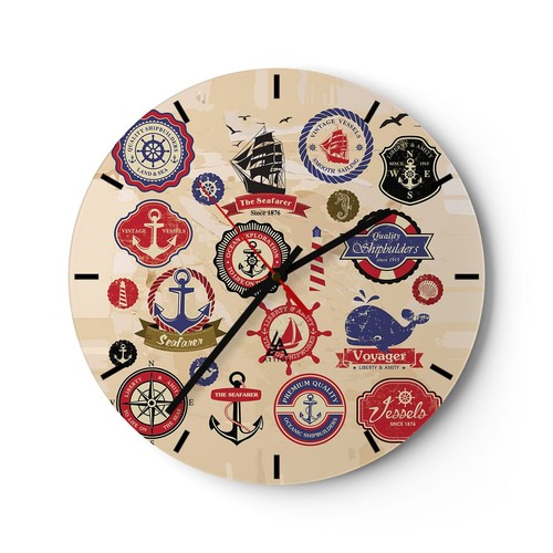 Horloge murale verre - murale,