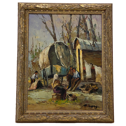 Tableau ancien huile sur - tableau,