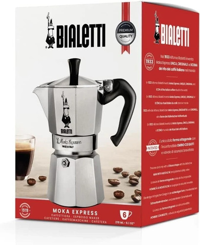 Bialetti 275 cup stovetop - 6-cup,