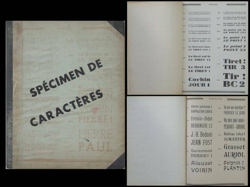 Specimen caracteres 1935 - caracteres,