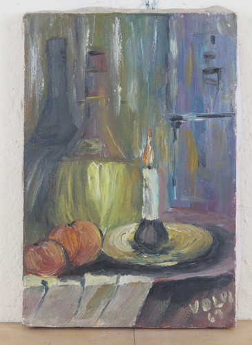 Vieux tableau huile sur - sur, toile
