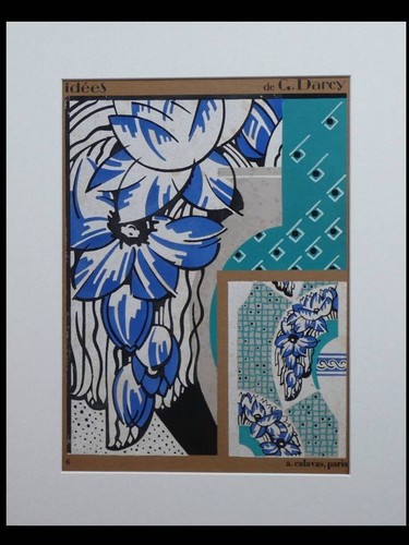 Motifs art deco pochoir 1929 - art,