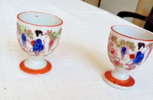 Coquetiers en porcelaine - ,
