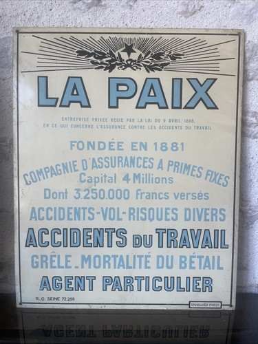 Ancienne tole publicitaire - ancienne,