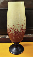 SCHNEIDER ET PRIMAVERA Vase Pate De Verre 1920 Verrerie Art Rouge 99MAG 29/03
