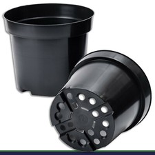 Pot De Fleurs 7,5 L Noir Ø 25 X 21 Cm