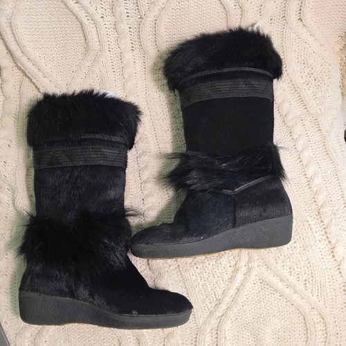 Vtg tecnica snow boots - snow, black