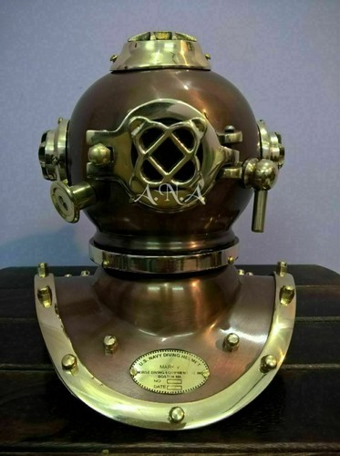 Casque plongée laiton - casque,