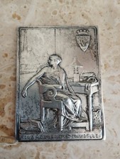 Plaque médaille en argent
