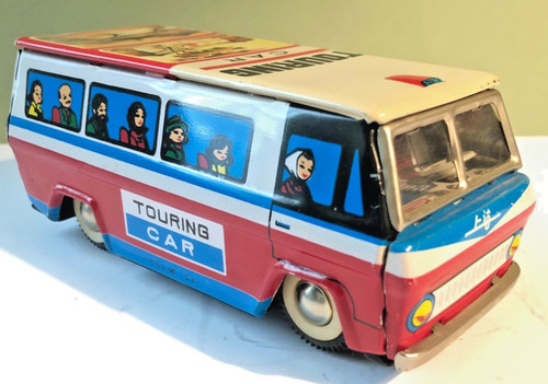 Bus tin toy friction - toy,