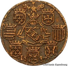 B3536 Rare R2 Jeton Duché Lorraine Charles III duc Reconstitution Trésor 1587