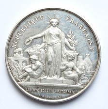 Médaille République Française , Comice Agricole de l'Yonne (89) Argent 22gr18