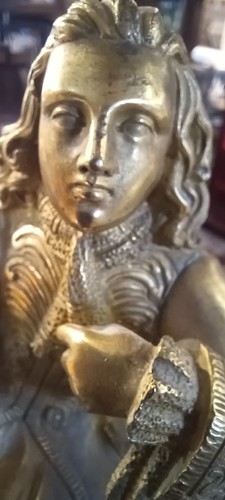 Pendule bronze doré et - doré,