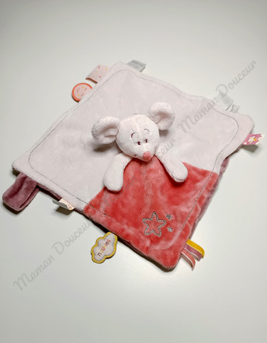 Doudou plat carré mia souris - plat,
