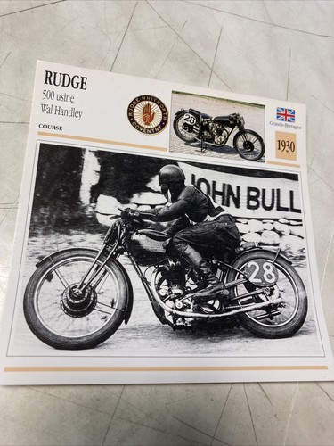 Rudge 500 usine - "wal, handley"