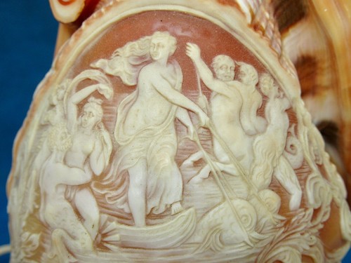Cameo shell lamp lampe camée - cameo,