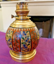 lampe a petrole ancienne ceramique de Gien