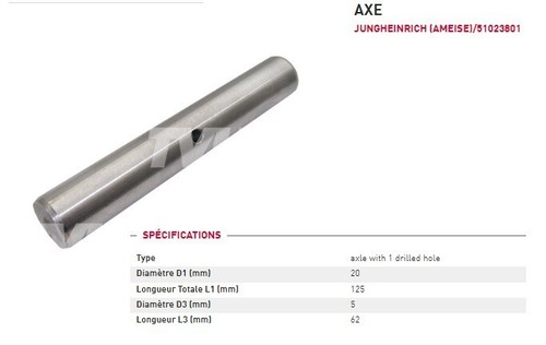 Jungheinrich axe broche diam - axe,