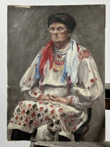 Tableau ancien huile portrait - tableau,