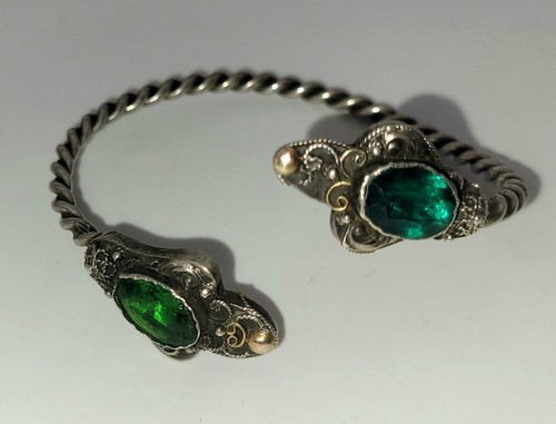 Bracelet torque ancien argent - bracelet,