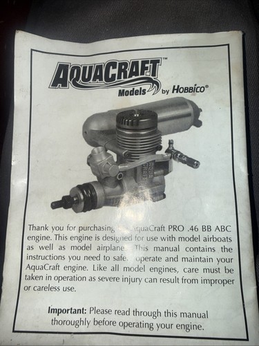 Aquacraft hobbico manual - .46,
