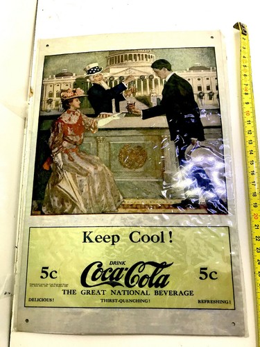 Plaque tole publicitaire coca - plaque,