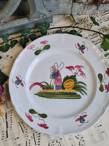 Ancienne assiette faience les - ancienne,