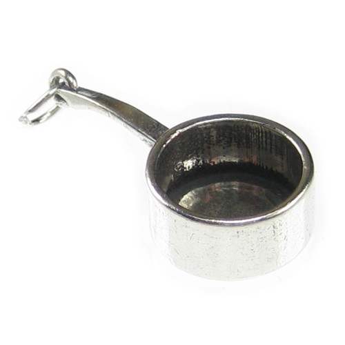 Breloque casserole argent - breloque,
